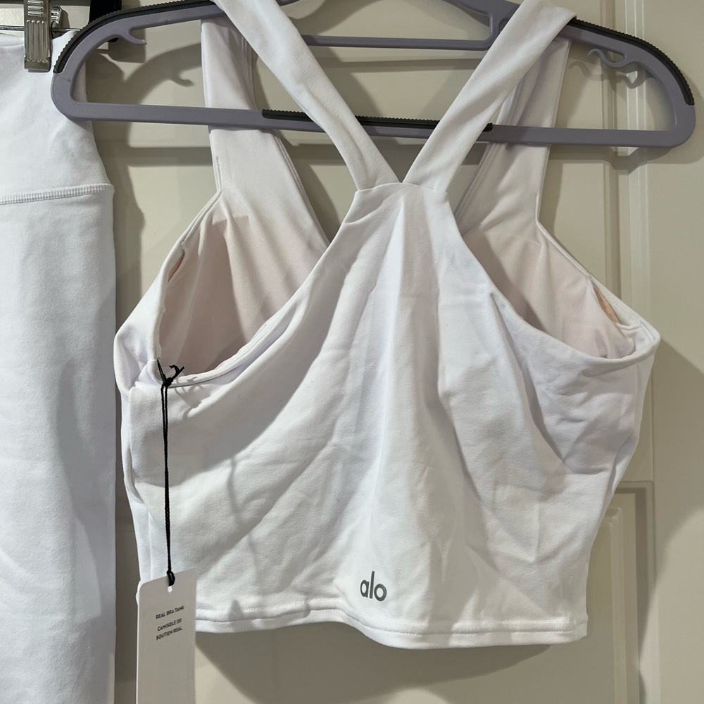 ALO Yoga White Real Bra Tank - Picture 3 of 6